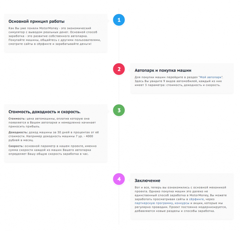 правила MOTORMONEY