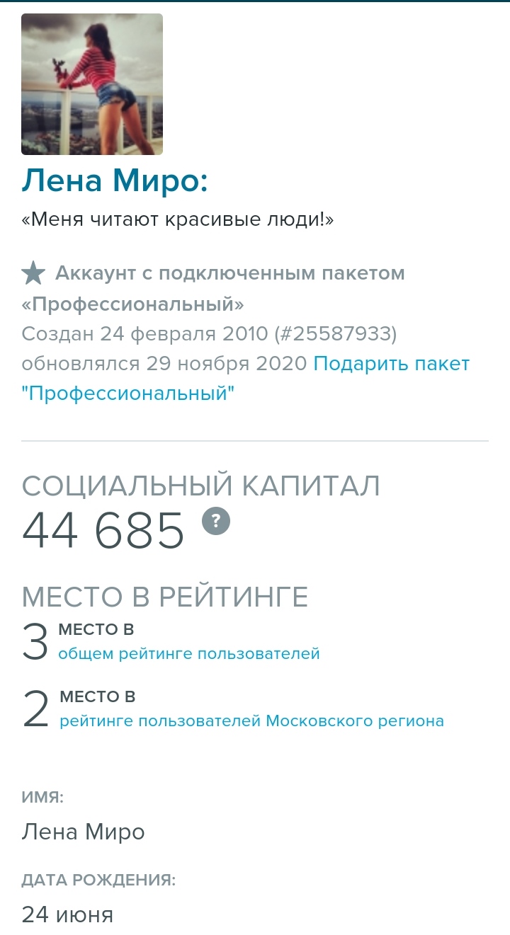 Блог Лены Миро